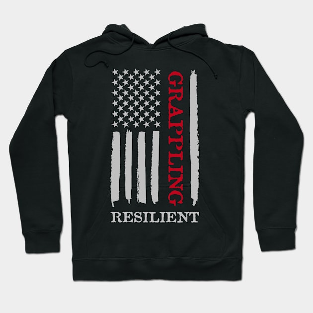 grappling American Flag Hoodie by e3d